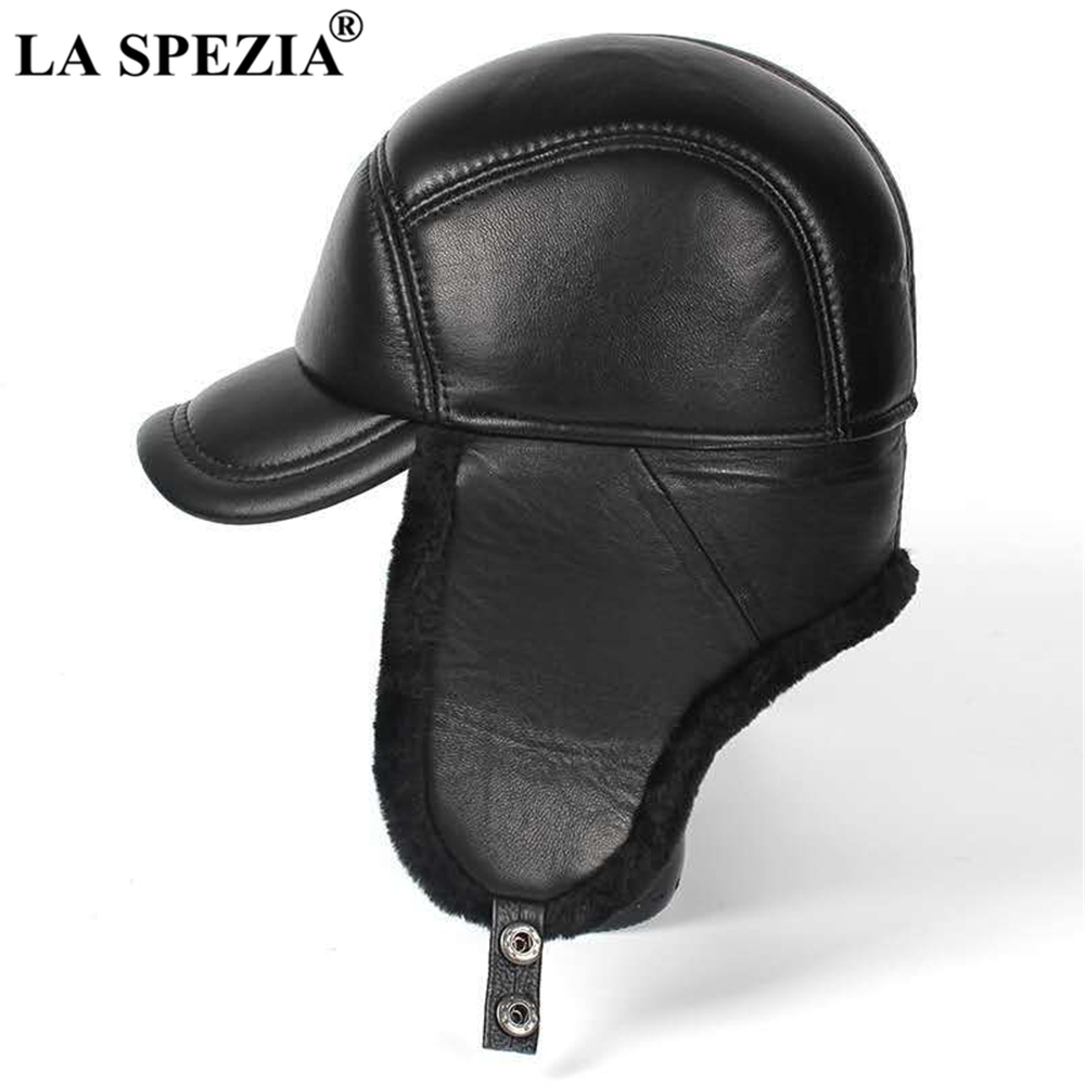 Winter Trapper Hat - LA SPEZIA Winter Hat Men Genuine