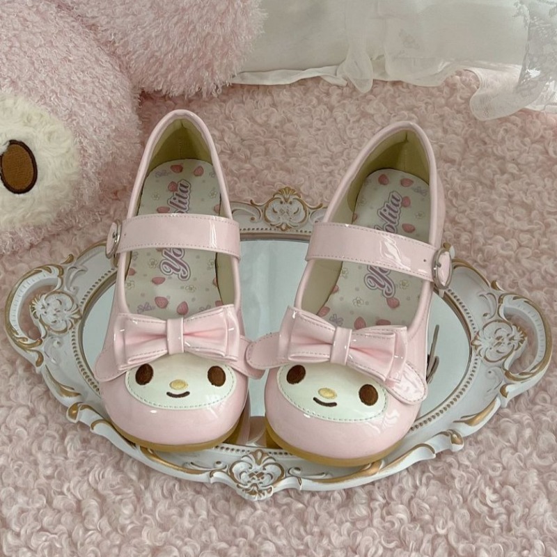 Snapback Hat Flat - Sanrio Melody Lolita Princess Shoes Pink