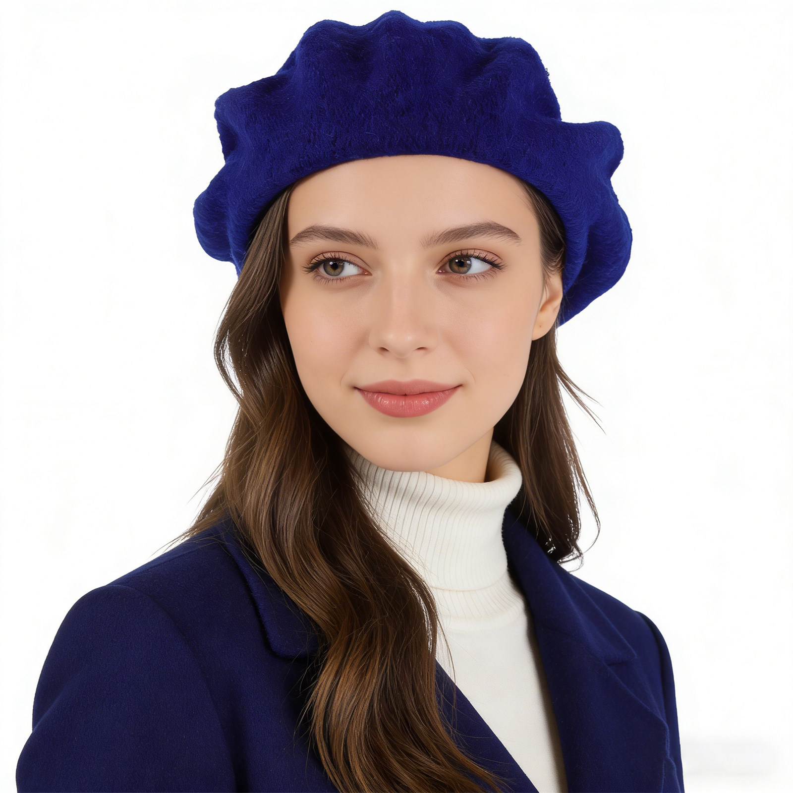 Beret French Wool - French Beret Hat for Women Navy