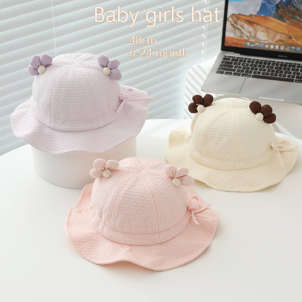 Bucket Hat Cotton - Baby Girls Sun Hat 48cm 6-24
