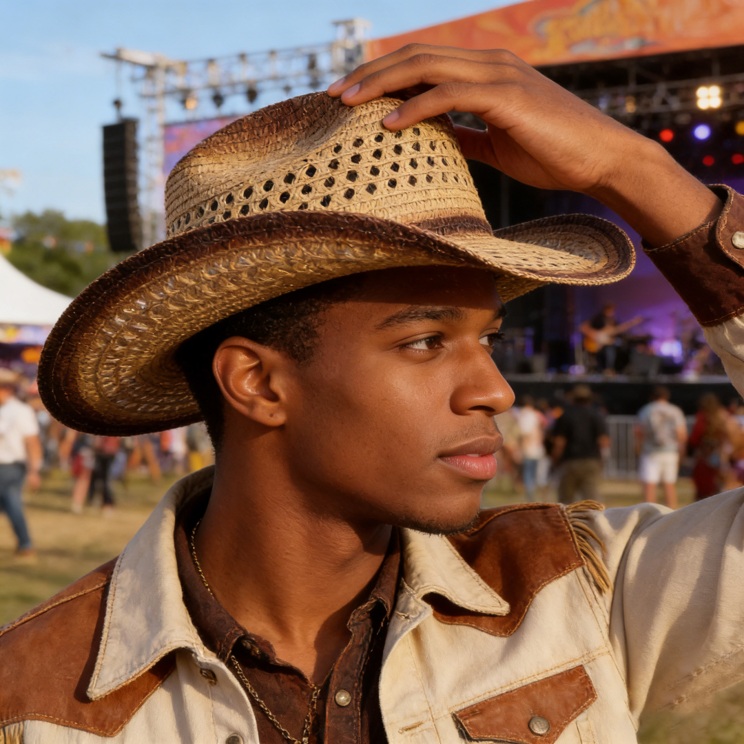 1PC Straw Western Cowboy Hat H - Cowboy Hat Straw บทวิจารณ์และราคา