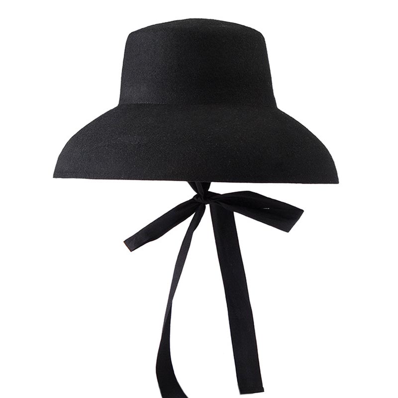 Retro Style Pure Wool Hat Wide - Fedora Hat Wool บทวิจารณ์และราคา