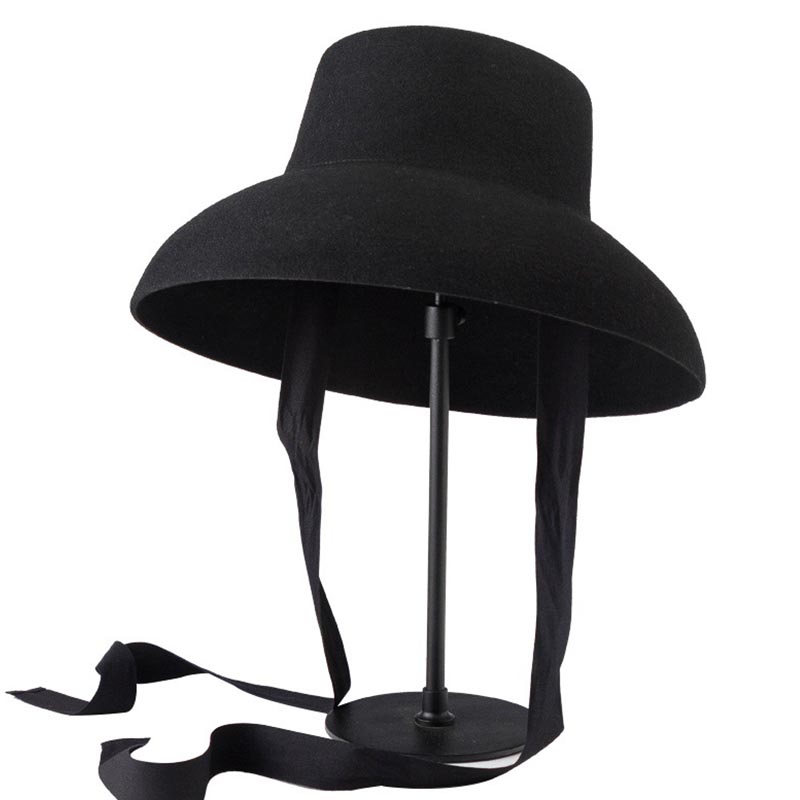 Retro Style Pure Wool Hat Wide - Fedora Hat Wool บทวิจารณ์และราคา