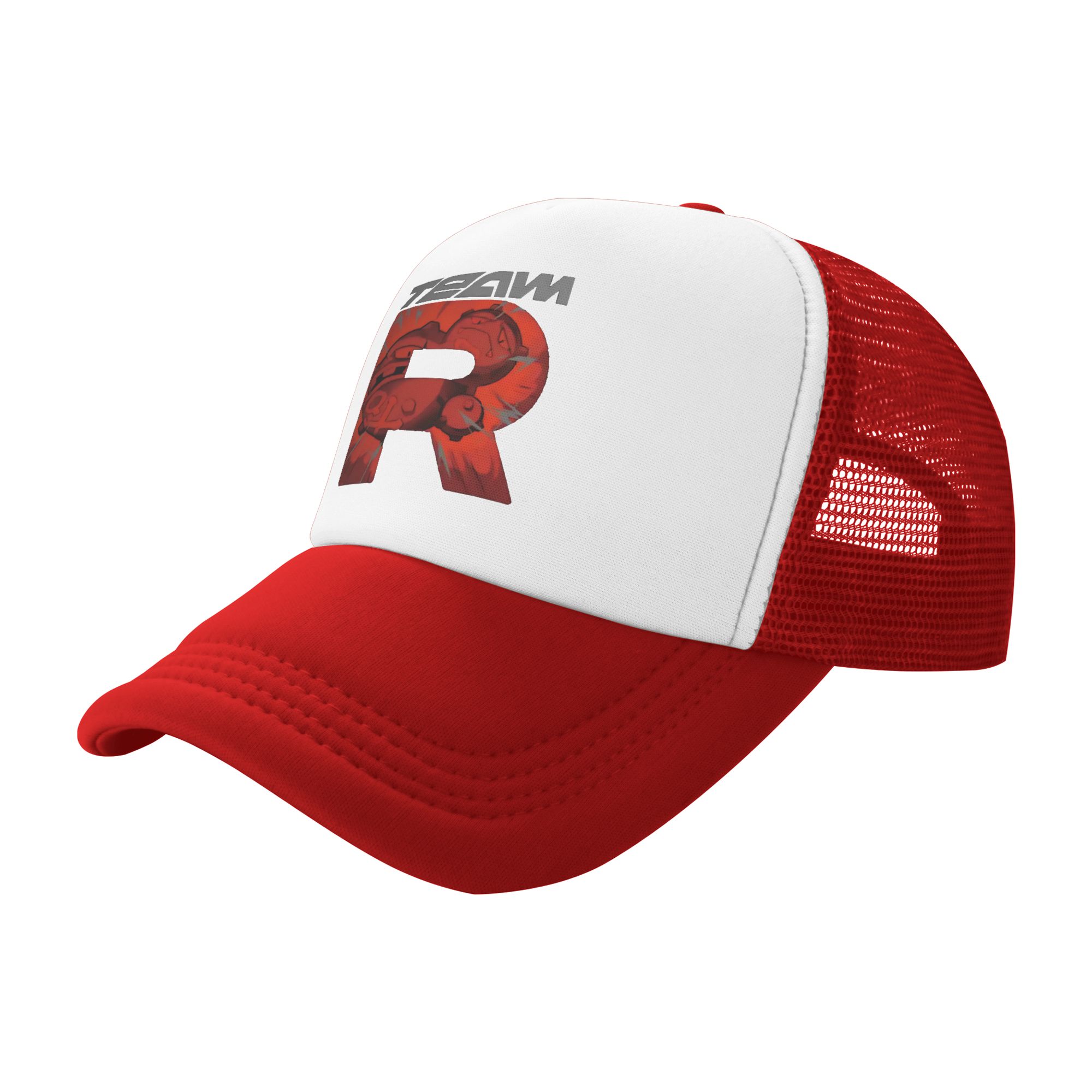 team rocket logo letter R POKE - Trucker Cap Mesh บทวิจารณ์และราคา