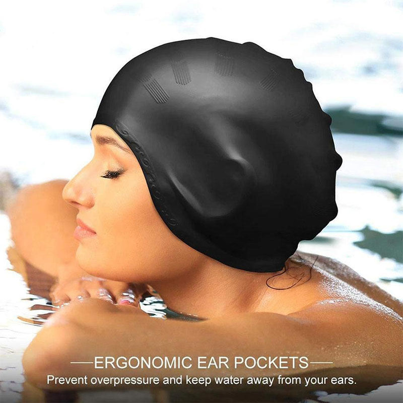 Adults Swimming Caps Men Women - Swim Hat Silicone บทวิจารณ์และราคา