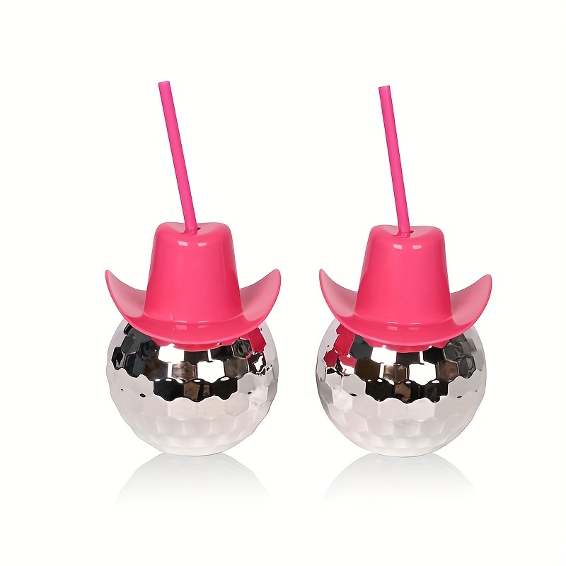 Disco Ball Cowboy Hat Tumbler  - Cowboy Hat Straw บทวิจารณ์และราคา