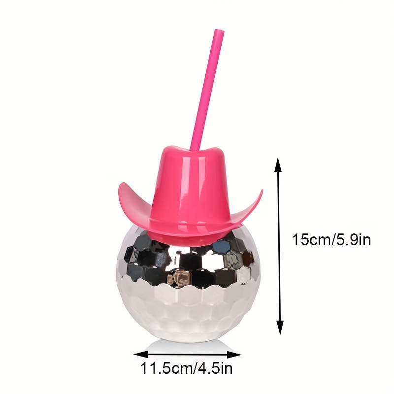 Disco Ball Cowboy Hat Tumbler  - Cowboy Hat Straw บทวิจารณ์และราคา