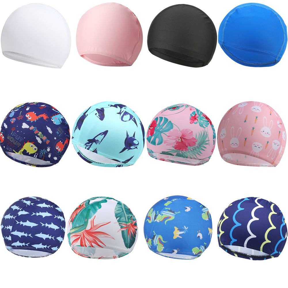 Cartoon  Children Boys Girls H - Swim Hat Silicone บทวิจารณ์และราคา