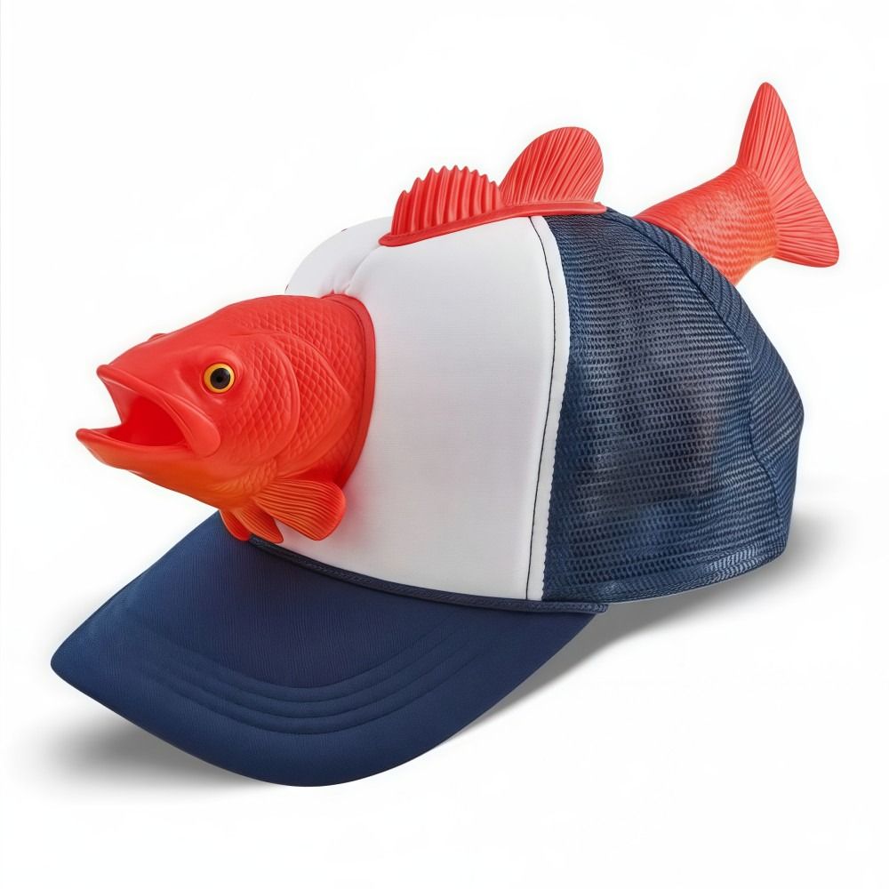 Funny 3D Fish Animal Trucker H - Trucker Cap Mesh บทวิจารณ์และราคา