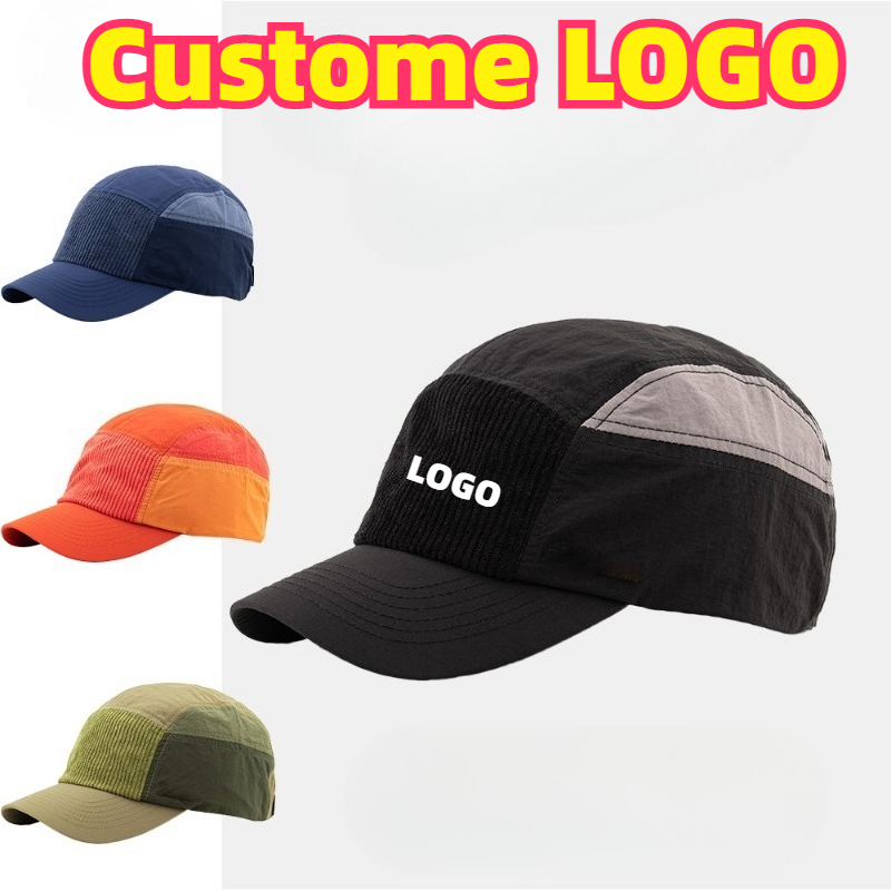Custom Embroidered Logo Color  - Corduroy Cap 5 Panel บทวิจารณ์และราคา