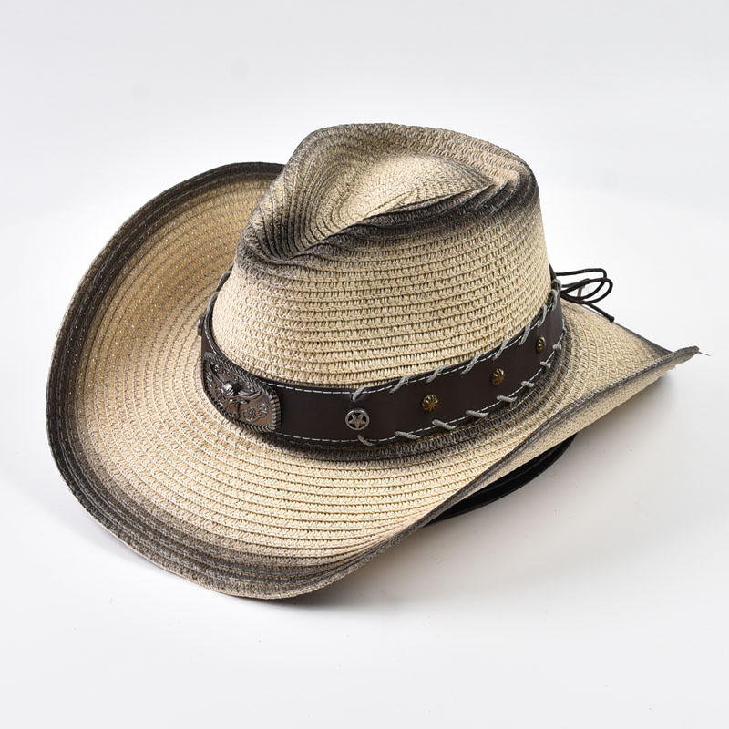 Summer Western Cowboy Straw Ha - Cowboy Hat Straw บทวิจารณ์และราคา