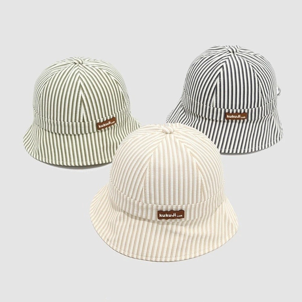 New Striped Baby Bucket Hat Ad - Sun Hat Wide Brim บทวิจารณ์และราคา