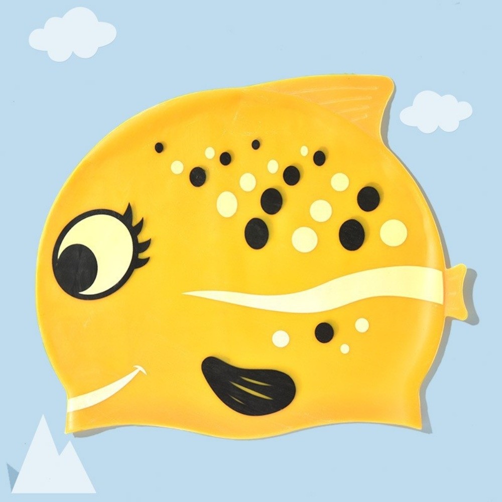 Cute Elastic Children's Swimmi - Swim Hat Silicone บทวิจารณ์และราคา