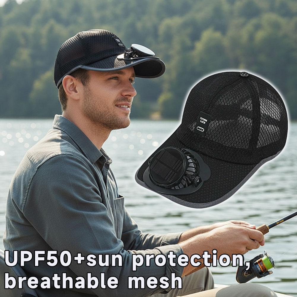 Mesh Baseball Hat With Solar P - Golf Cap Dad บทวิจารณ์และราคา