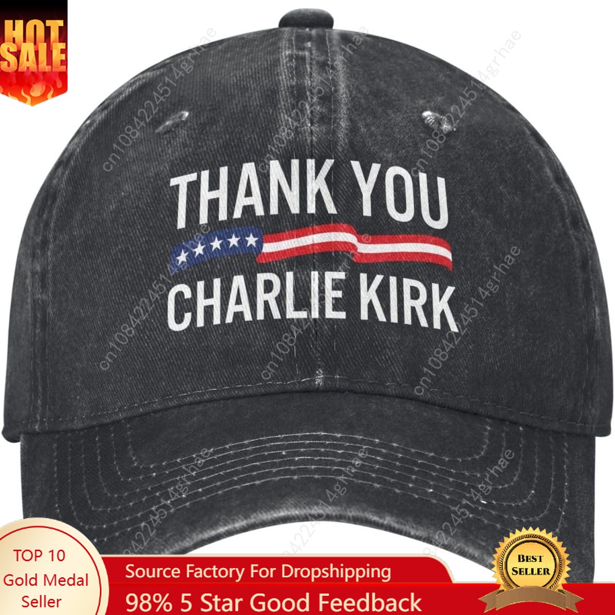 Trewrdt Thank You Charlie Kirk - Dad Hat Cotton บทวิจารณ์และราคา