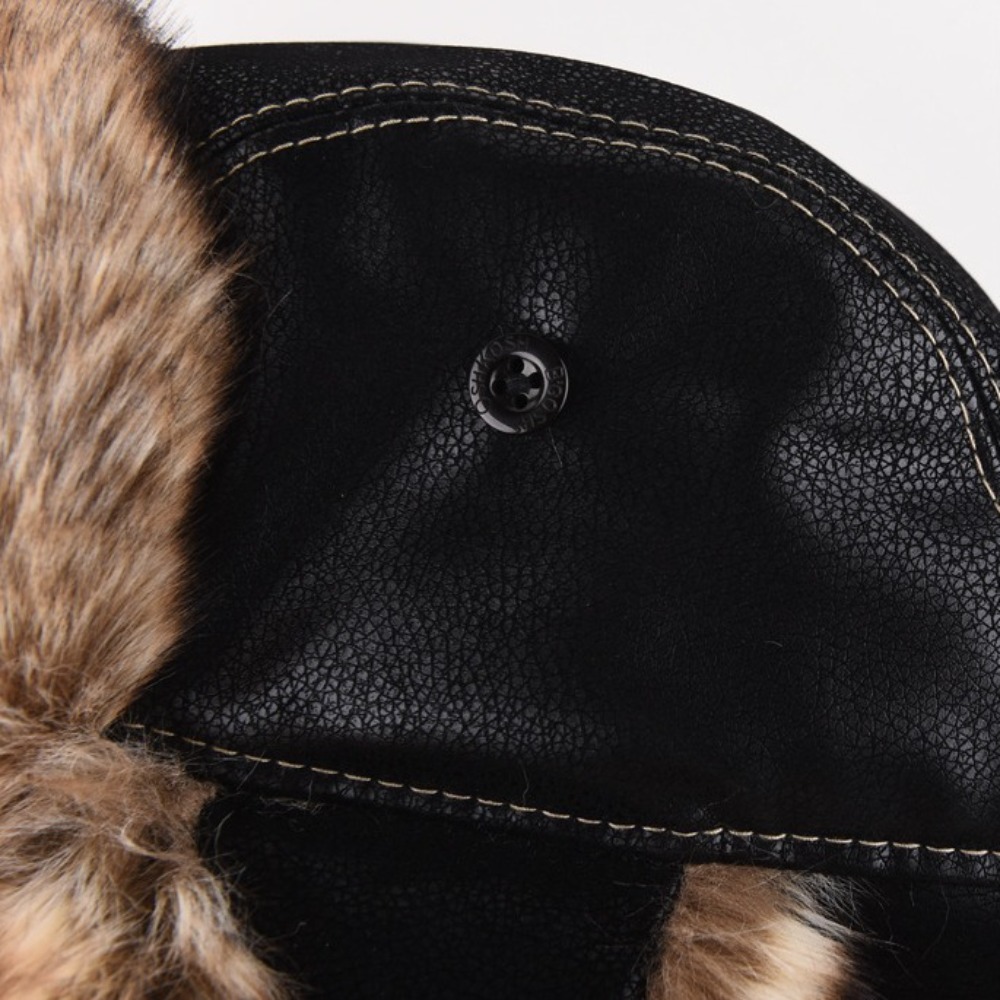New Leather Winter Trapper Hat - Trapper Hat Ear Flap บทวิจารณ์และราคา