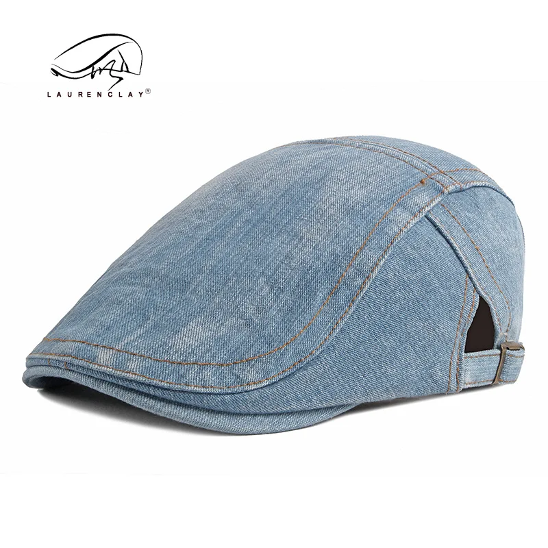 Denim Newsboy Hats Adjustable  - Newsboy Cap Ivy บทวิจารณ์และราคา
