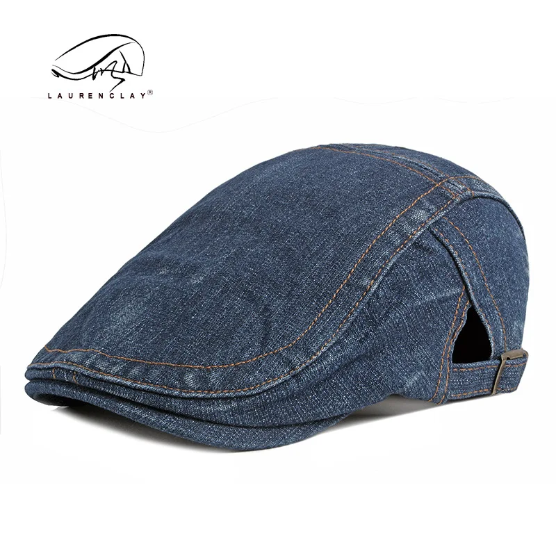 Denim Newsboy Hats Adjustable  - Newsboy Cap Ivy บทวิจารณ์และราคา