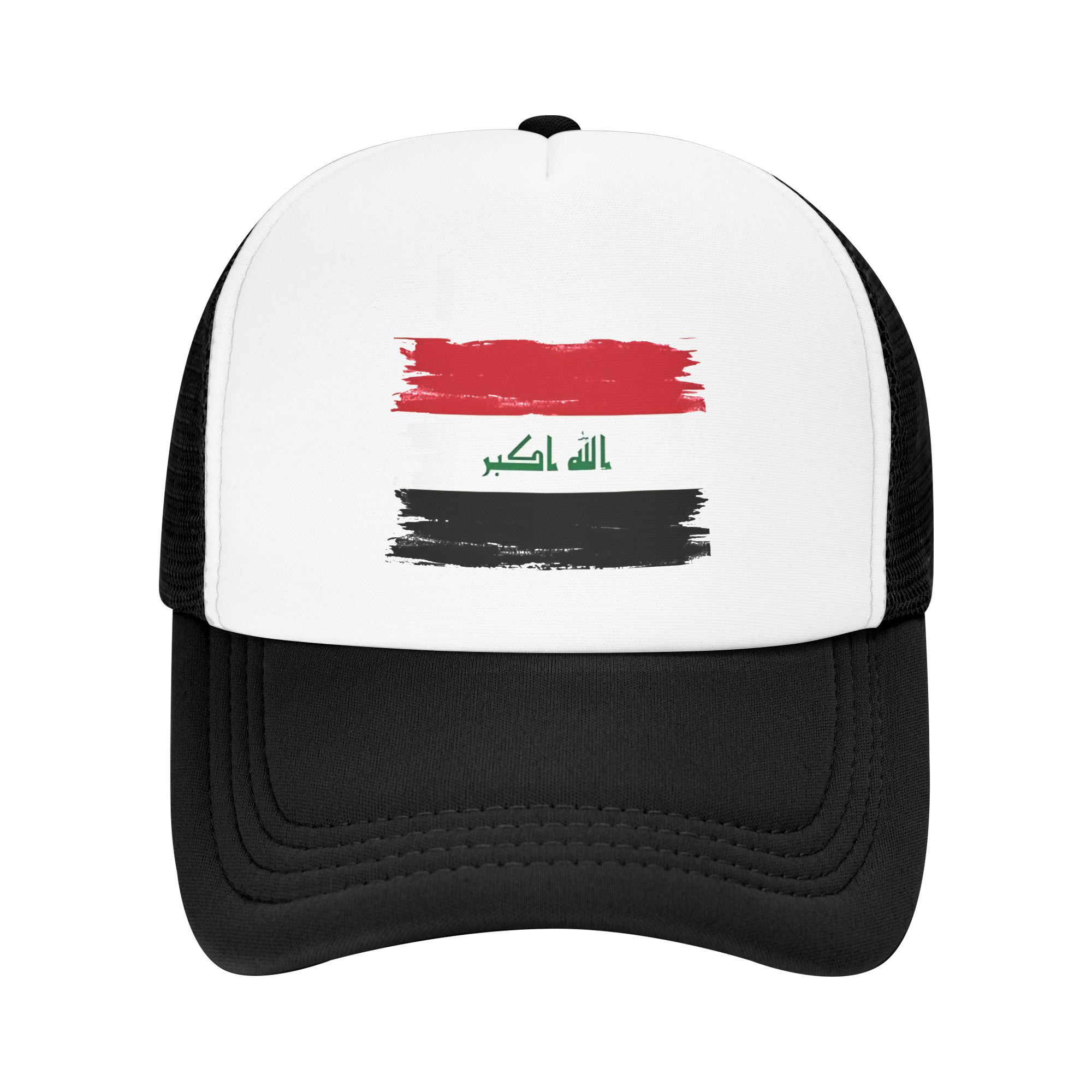 Mesh Sun Hats Iraq Flag Nation - Trucker Cap Mesh บทวิจารณ์และราคา