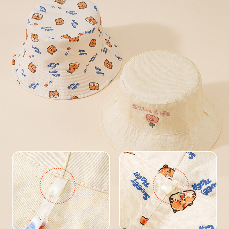 Letter Embroidered Baby Bucket - Bucket Hat Cotton บทวิจารณ์และราคา