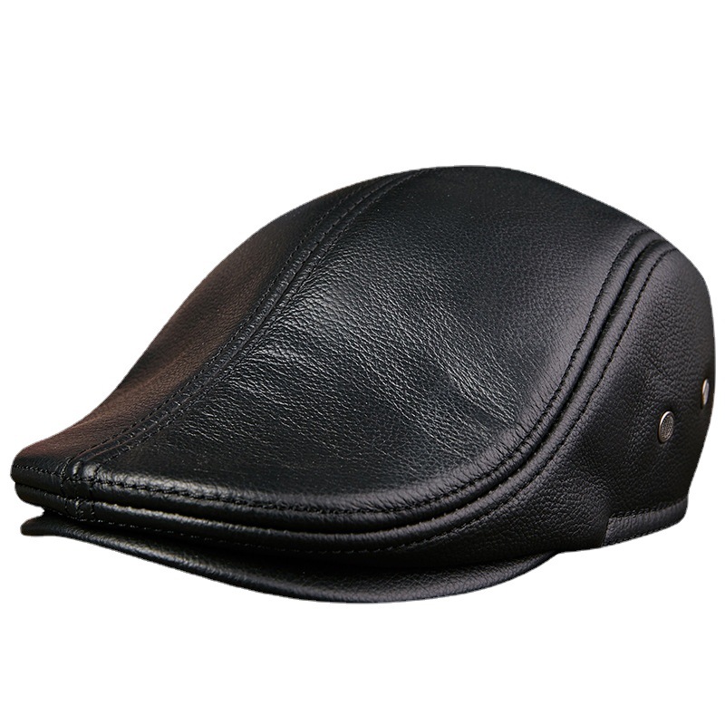 Genuine Cowhide Leather Men Be - Baseball Cap Structured บทวิจารณ์และราคา