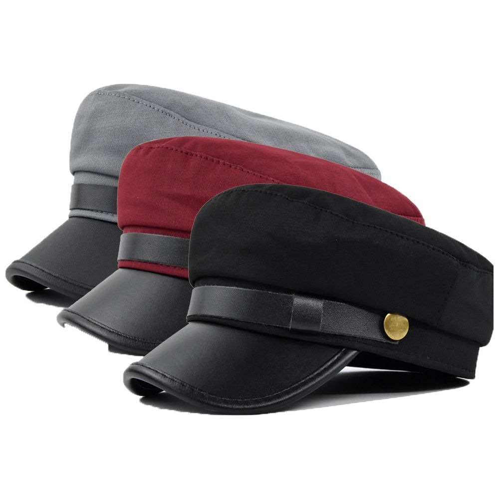 Elegant Warm PU Leather Metal  - Snapback Hat Flat บทวิจารณ์และราคา
