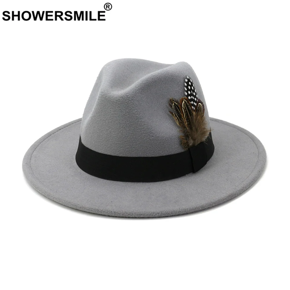 SHOWERSMILE Royal Blue Women M - Fedora Hat Wool บทวิจารณ์และราคา