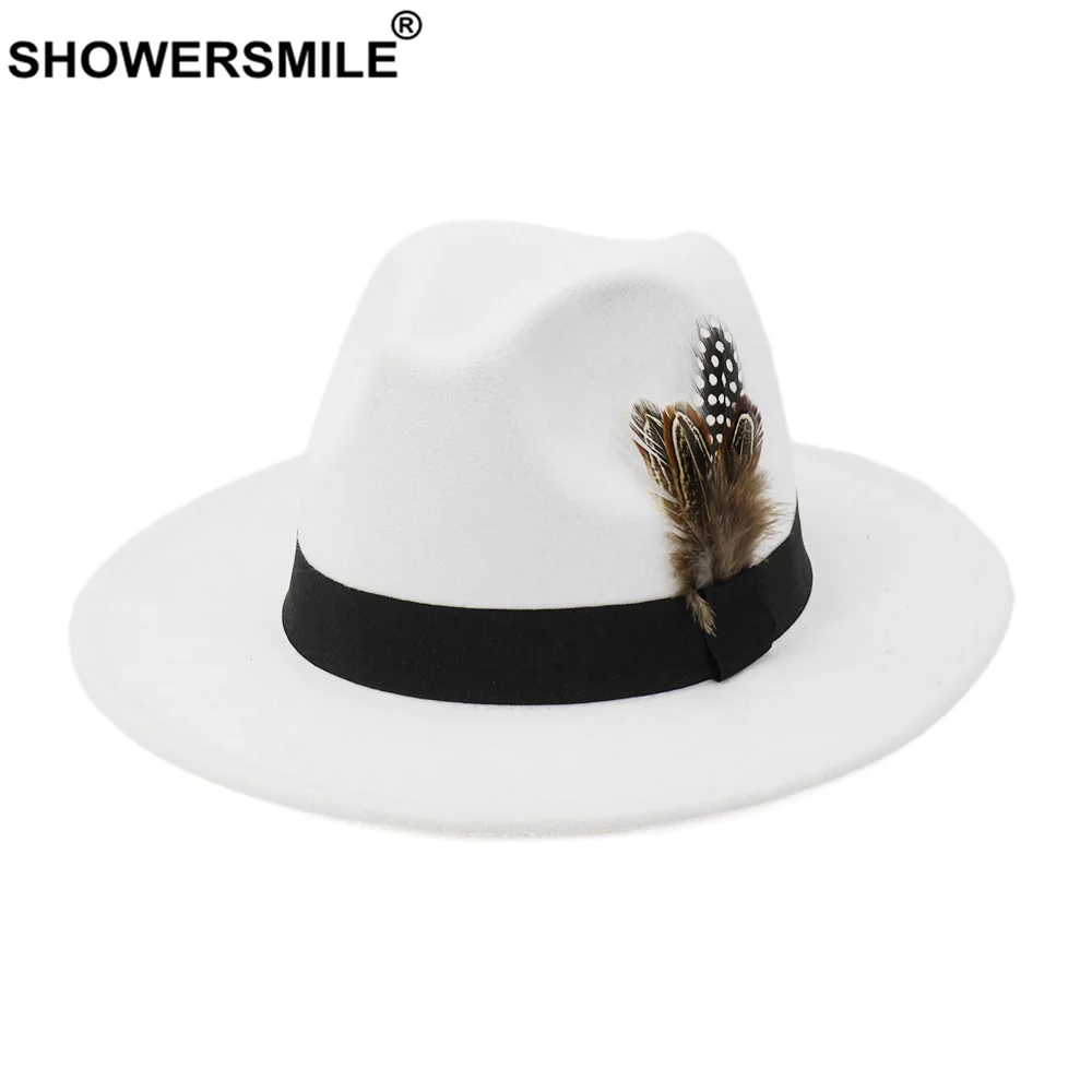 SHOWERSMILE Royal Blue Women M - Fedora Hat Wool บทวิจารณ์และราคา