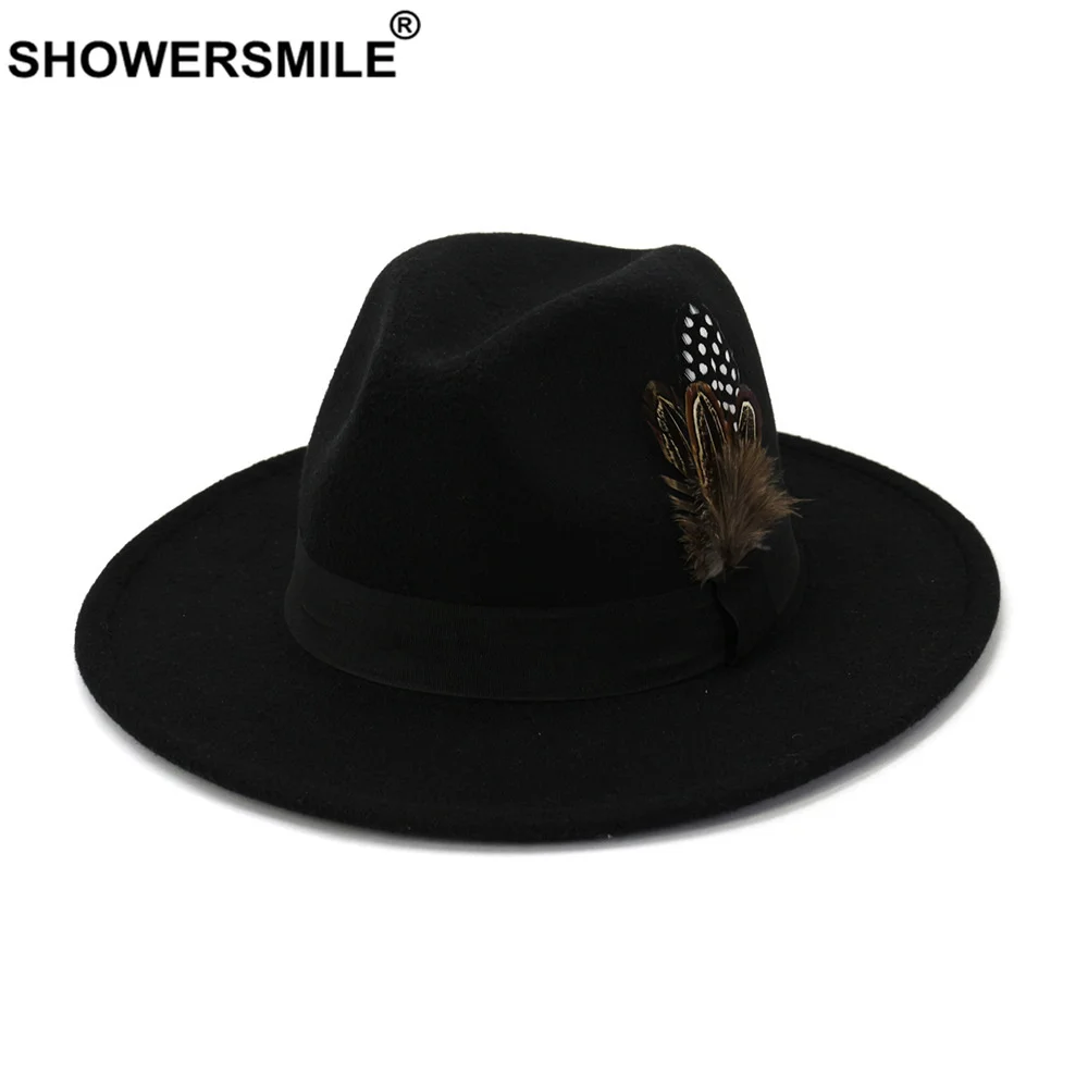 SHOWERSMILE Royal Blue Women M - Fedora Hat Wool บทวิจารณ์และราคา