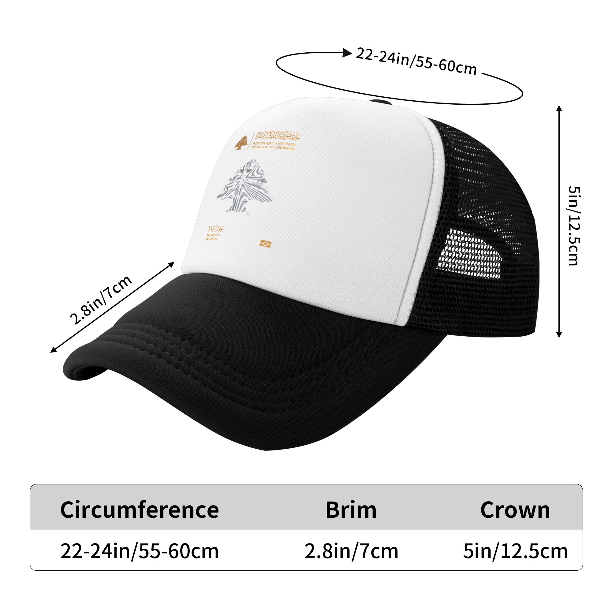 Lebanon Passport  Sun Hats  Tr - Trucker Cap Mesh บทวิจารณ์และราคา