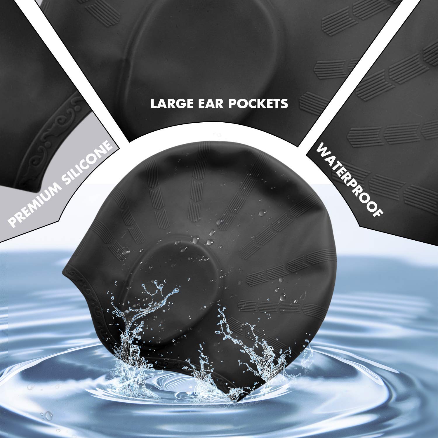 Adults High Elastic Swimming C - Swim Hat Silicone บทวิจารณ์และราคา