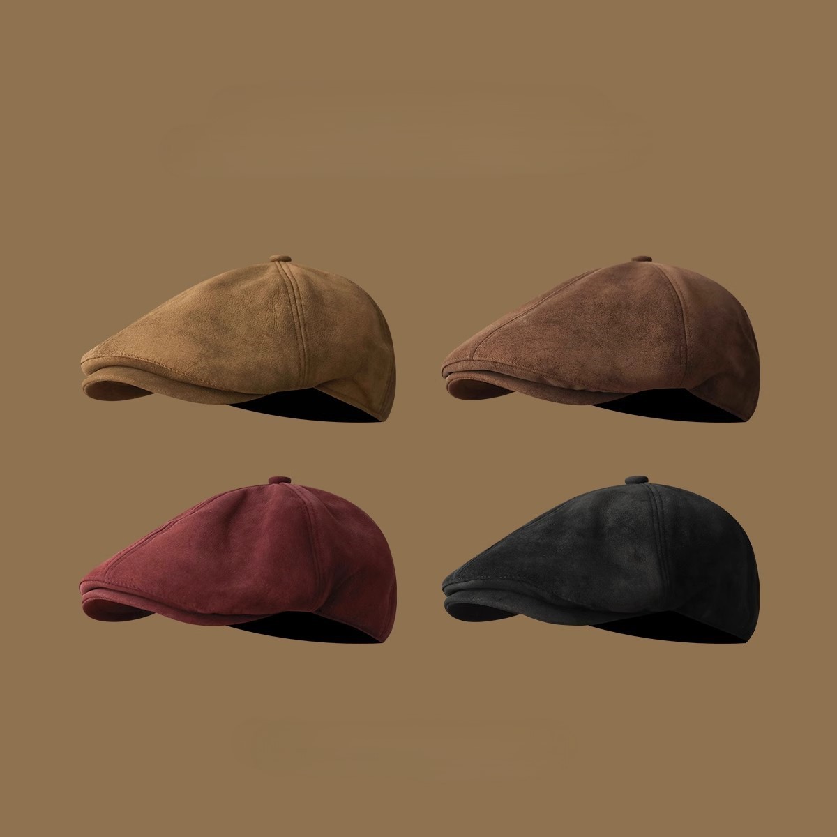 Vintage Suede Newsboy Cap Men  - Newsboy Cap Ivy บทวิจารณ์และราคา