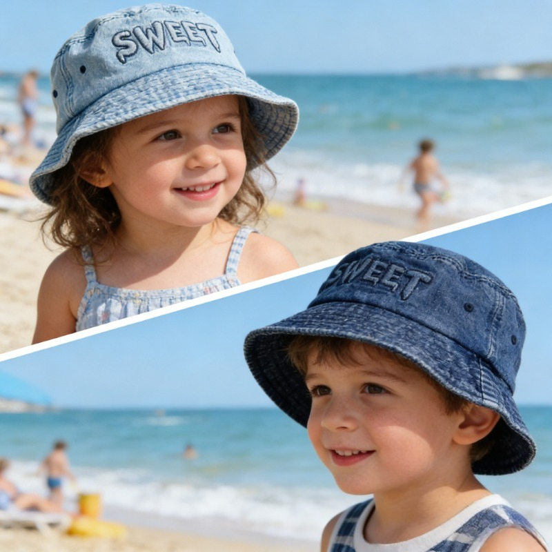 Japanese Retro Kids Bucket Hat - Bucket Hat Cotton บทวิจารณ์และราคา