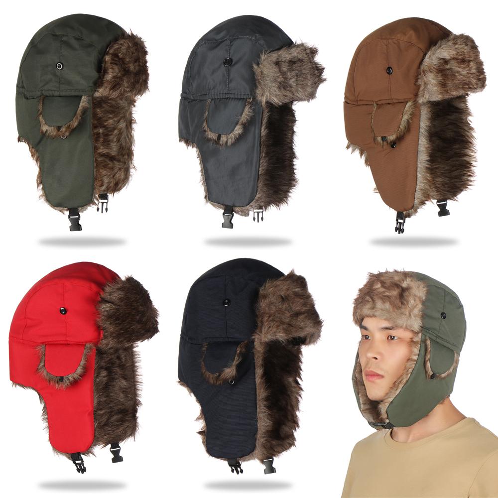 Warm Winter Fur Earflap Ski Ha - Winter Trapper Hat บทวิจารณ์และราคา