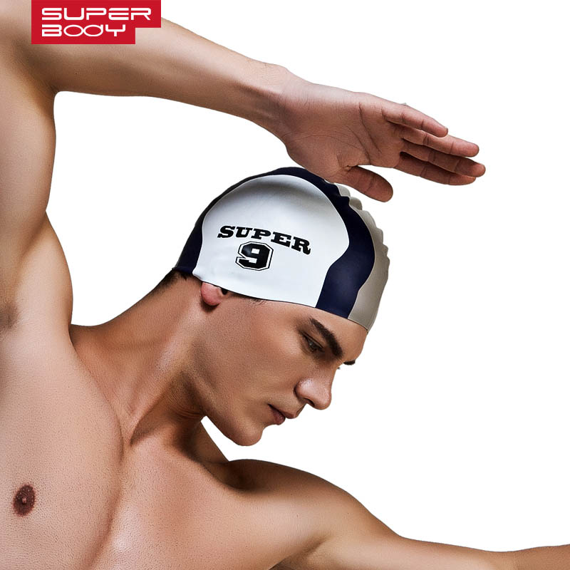 Summer water man swimming caps - Swim Hat Silicone บทวิจารณ์และราคา