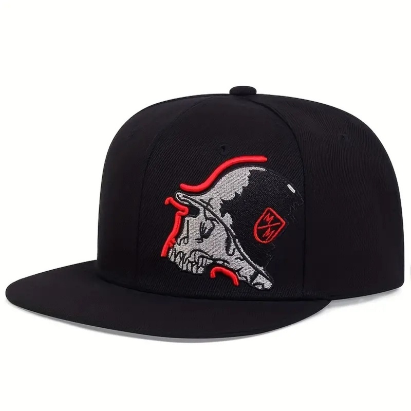 Unisex Skeleton Embroidery Bas - Snapback Hat Flat บทวิจารณ์และราคา