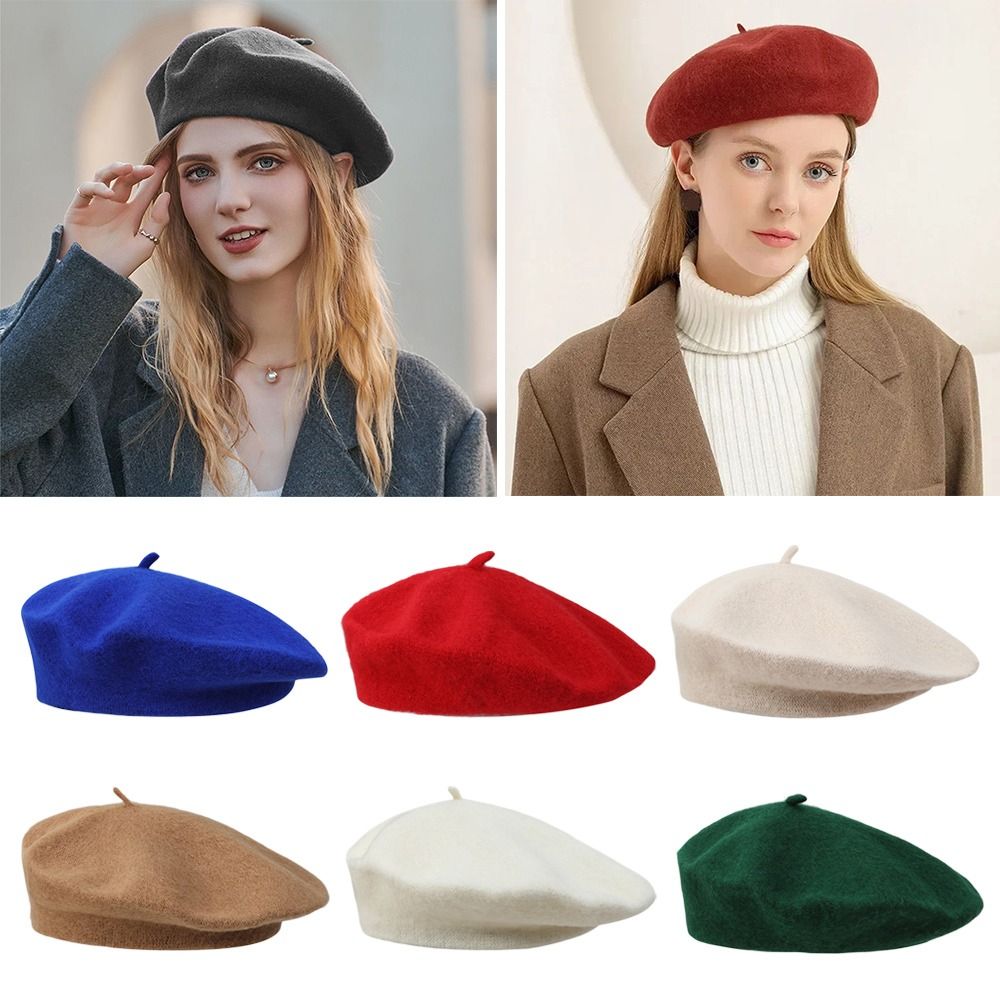 Fashion Warm Winter Wool Beret - Beret French Wool บทวิจารณ์และราคา
