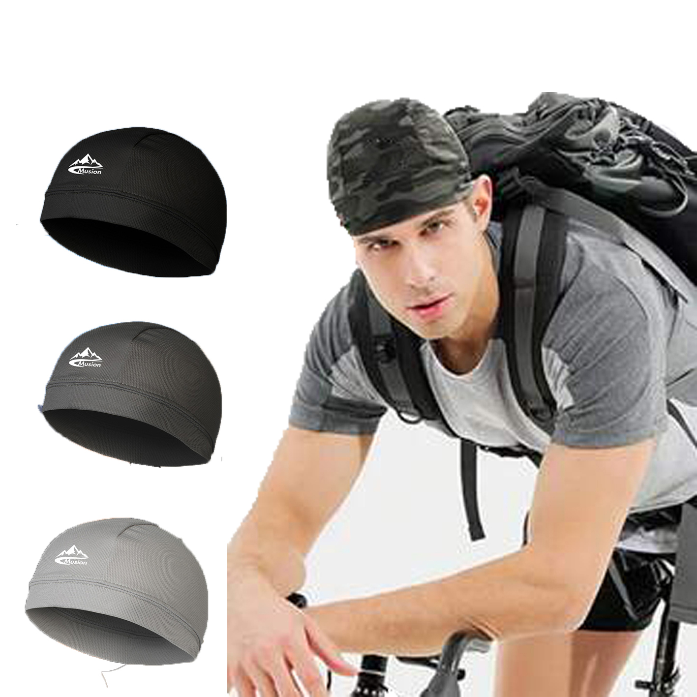 Musion Beanie Cap Bonnet for M - Skull Cap Helmet Liner บทวิจารณ์และราคา