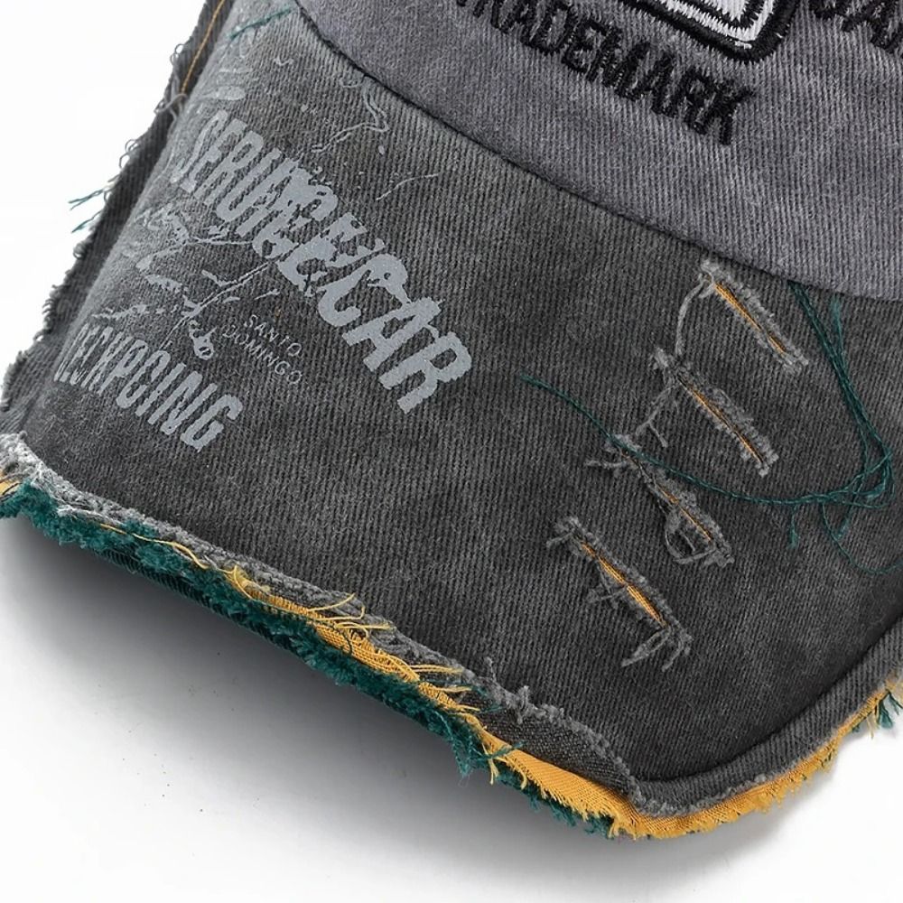 Outdoor Washed Denim Letters B - Dad Hat Cotton บทวิจารณ์และราคา