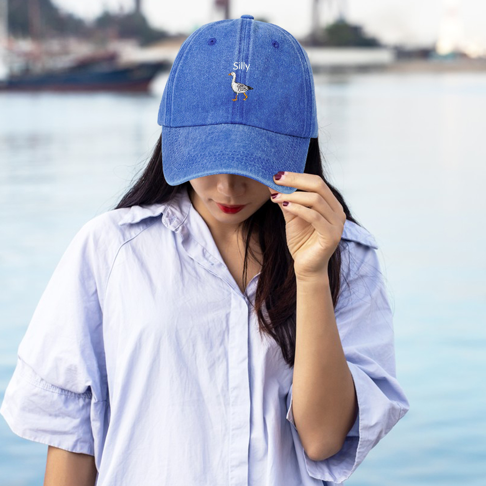 Embroidered Silly Goose Baseba - Golf Cap Dad บทวิจารณ์และราคา