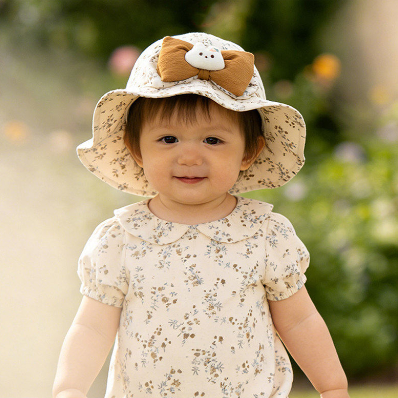 Baby Ruffle Brim Basin Cap Spr - Bucket Hat Cotton บทวิจารณ์และราคา