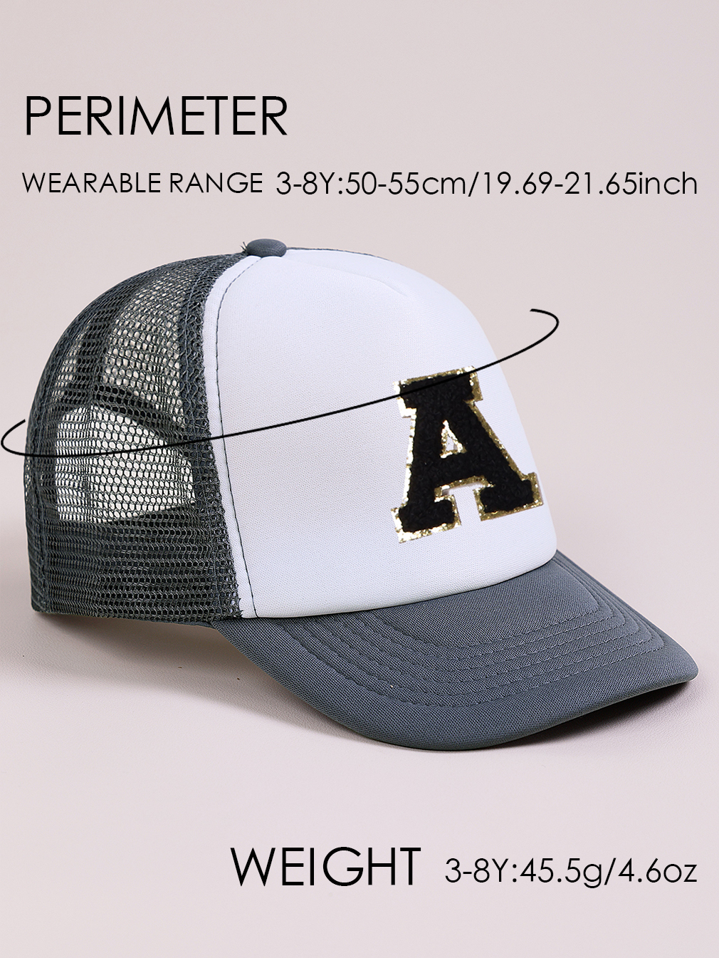 1pc Gray Hat With 26-Letter Pa - Visor Sun Hat บทวิจารณ์และราคา