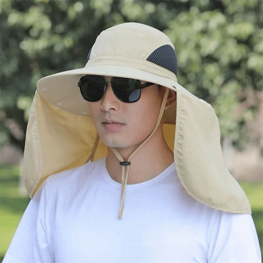 Removable Cloth Men Sun Hat Bi - Visor Sun Hat บทวิจารณ์และราคา