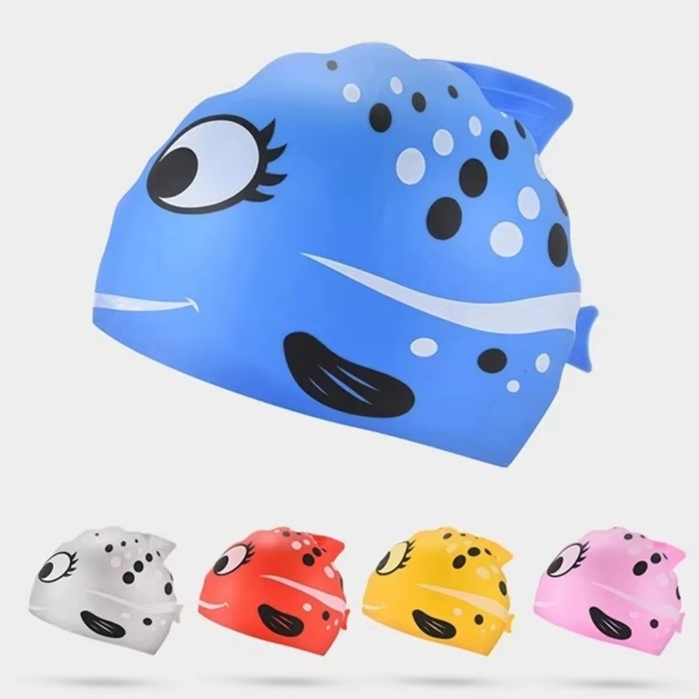 Cute Elastic Children's Swimmi - Swim Hat Silicone บทวิจารณ์และราคา