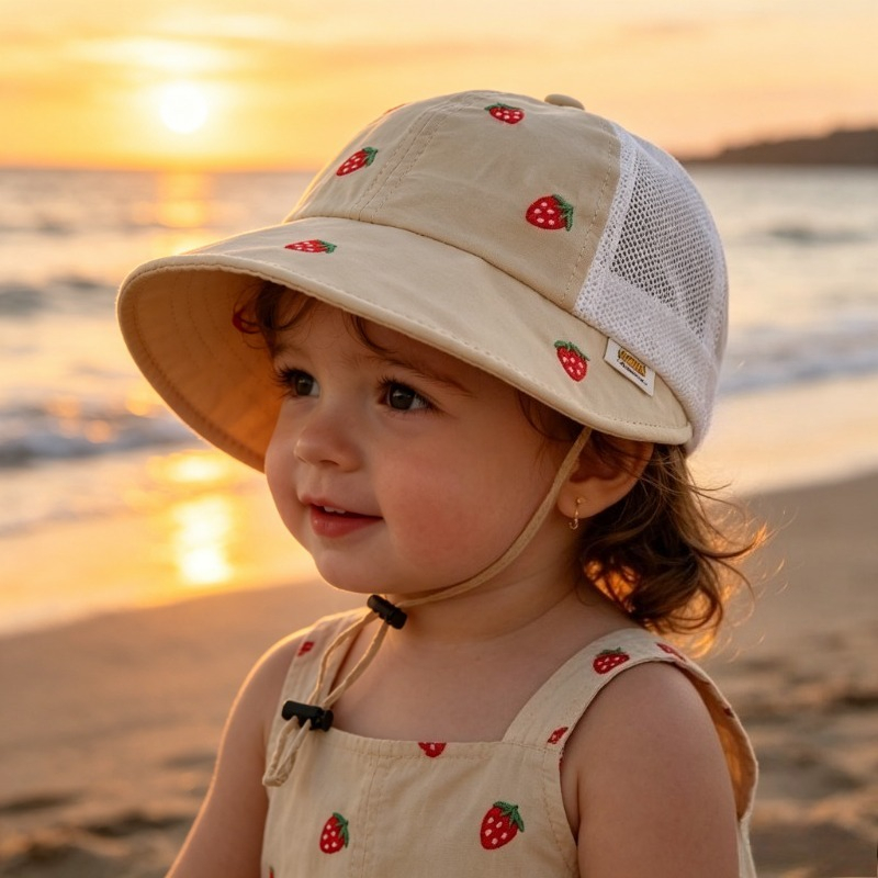 Baby Kids Summer Sun Hat 48-50 - Bucket Hat Cotton บทวิจารณ์และราคา