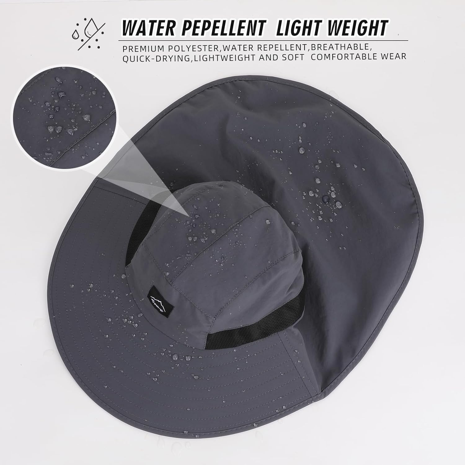 UPF50+ Sun Hat with Neck Flap, - Sun Hat Wide Brim บทวิจารณ์และราคา