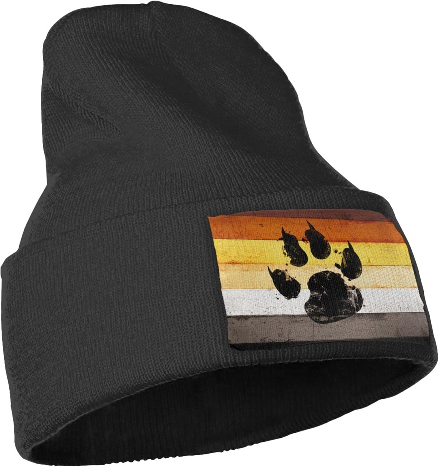 Gay Flag Bear paw LGBT Knit Be - Beanie Cuffed Knit บทวิจารณ์และราคา