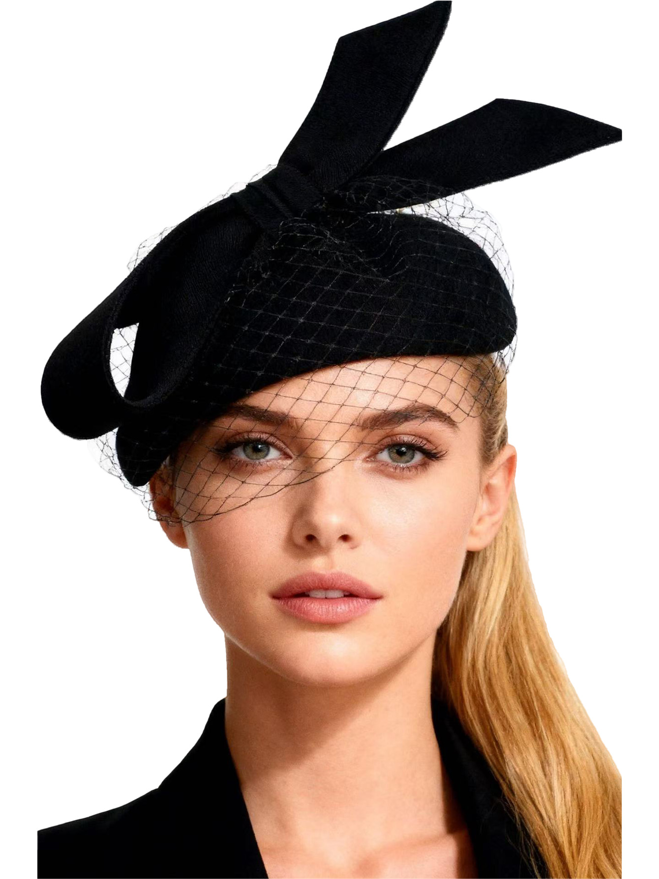 French White Beret Fascinator  - Fedora Hat Wool บทวิจารณ์และราคา