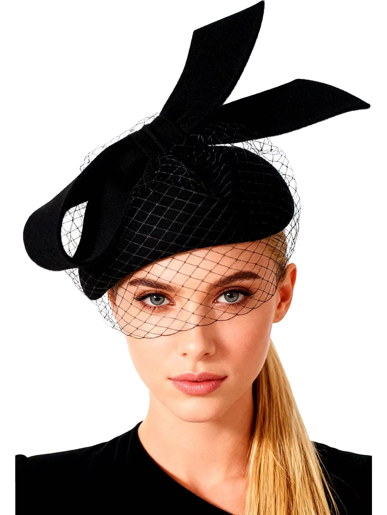 French White Beret Fascinator  - Fedora Hat Wool บทวิจารณ์และราคา