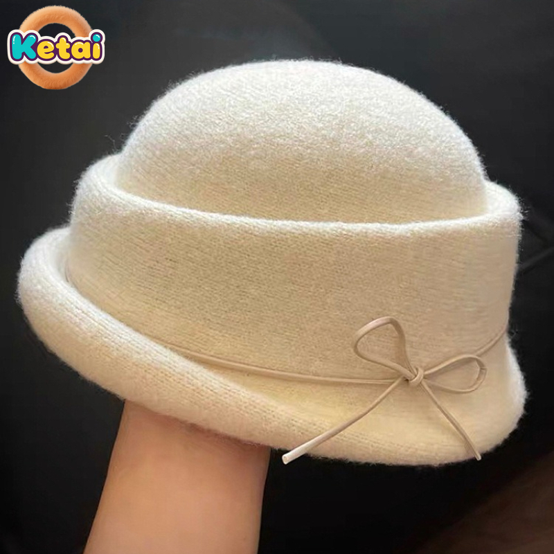 Black Wool Top Hat Beret Women - Beret French Wool บทวิจารณ์และราคา